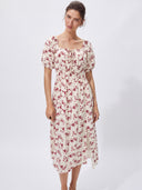 Paisley Midi Dress White
