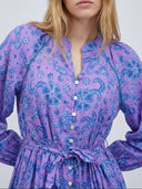 Iris Paisley Tie-Up Dress