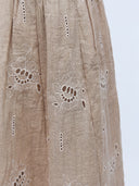 Worked Gauze Dress Pink