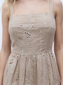 Worked Gauze Dress Pink