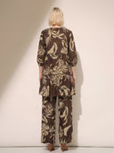 Tropical Flow Co-ord Set - Ivory Leaf