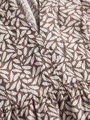 Taupe Leaf Tiered Dress