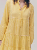 Line Tiered Dress – Yellow