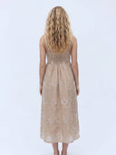 Worked Gauze Dress Pink