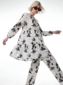 Tropical Flow Co-ord Set - Ivory Leaf