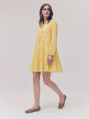 Line Tiered Dress – Yellow