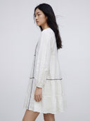 Line Tiered Dress – Yellow
