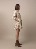 Casual Belt Dress - Beige