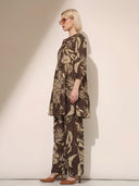 Tropical Flow Co-ord Set - Ivory Leaf