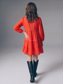 Line Dress – VIBRANT CORAL RED
