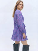 Iris Paisley Tie-Up Dress