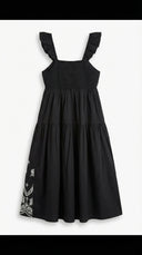 FELRIO  Black Embroidered Dress