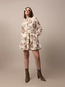 Casual Belt Dress - Beige