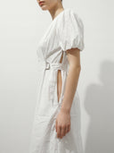 Glow Linen Midi Dress - Yellow