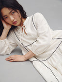 Line Tiered Dress – Soft Ivory