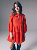 Line Tiered Dress – Yellow