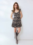 Flutter Sleeve Fit & Flare Mini Dress
